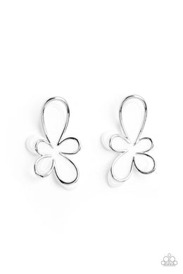 Glimmering Gardens White Earrings