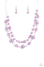 Load image into Gallery viewer, Parisian Pearls Purple Necklace