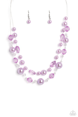 Parisian Pearls Purple Necklace