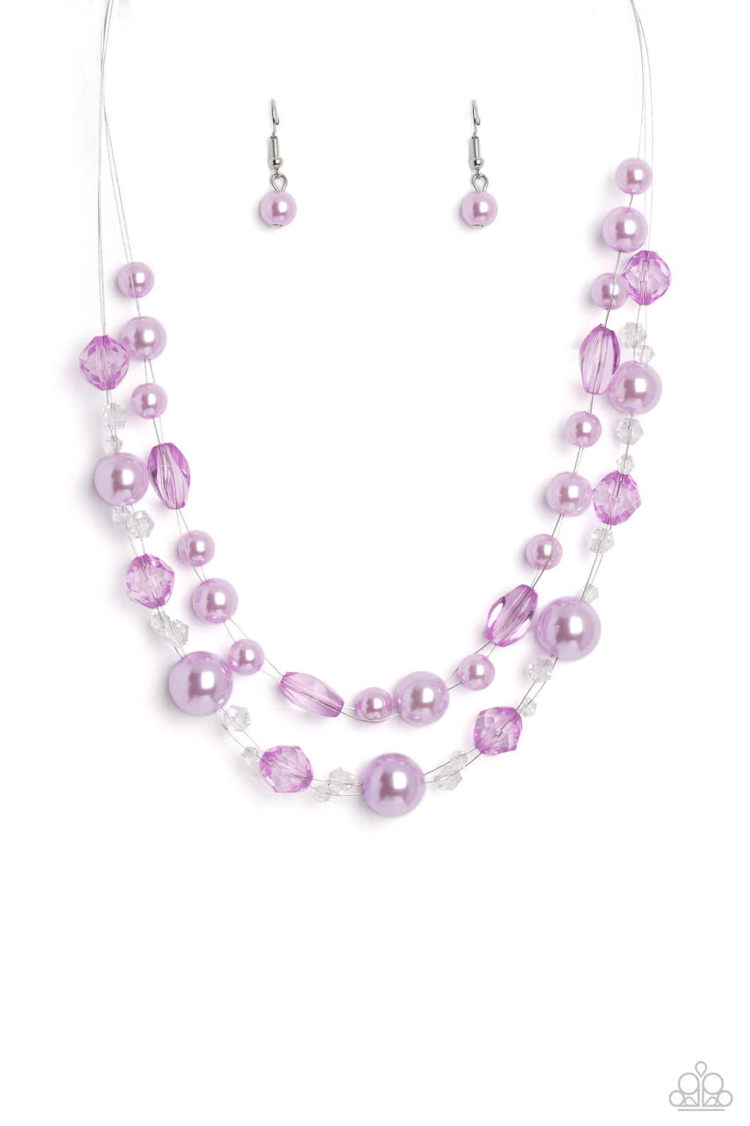 Parisian Pearls Purple Necklace