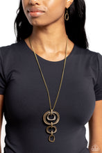Load image into Gallery viewer, Tranquil Trickle Brass Necklace