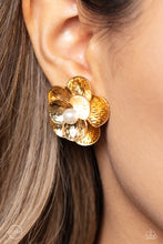 Load image into Gallery viewer, Miami Magic Gold Clip On Earrings