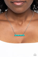 Load image into Gallery viewer, Barred Bohemian Blue Necklace