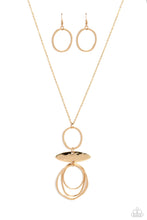 Load image into Gallery viewer, Oblong Obligato Gold Necklace