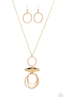 Oblong Obligato Gold Necklace