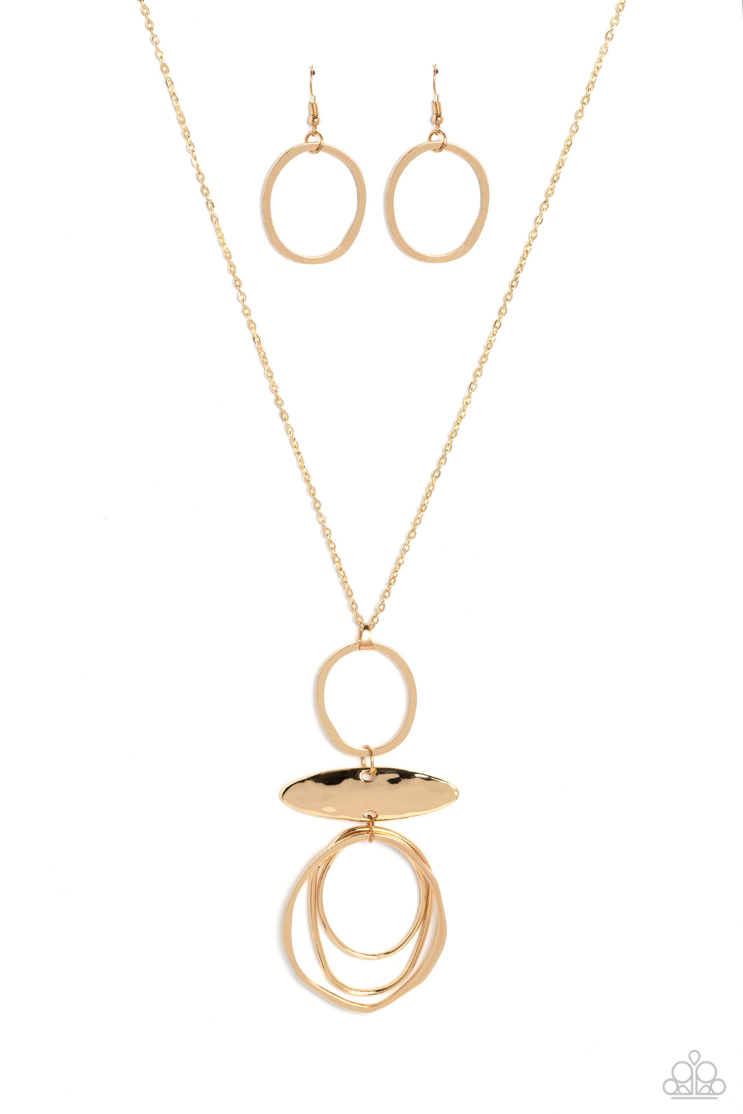 Oblong Obligato Gold Necklace