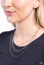 Load image into Gallery viewer, Studded Shimmer Silver Necklace