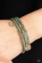 Load image into Gallery viewer, Illusive Infinity Blue Coil Bracelet