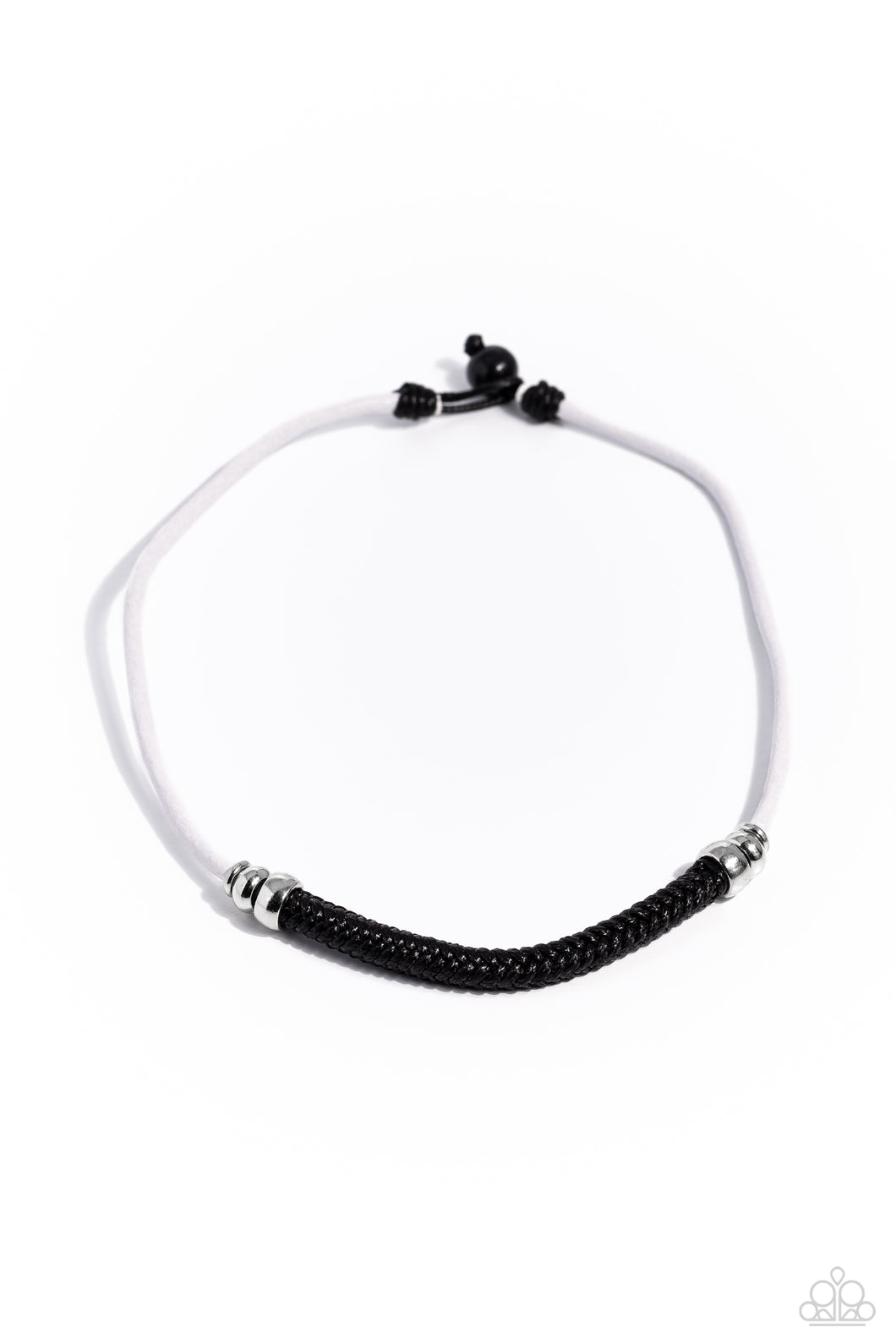 Corded Chivalry White Urban Necklace
