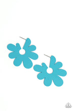 Load image into Gallery viewer, Flower Power Fantasy Blue Earrings