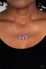Load image into Gallery viewer, Lustrous Laurels Purple Necklace
