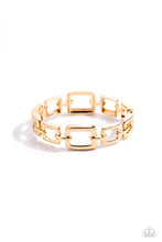 Load image into Gallery viewer, Square Inch Gold Hinged Bracelet