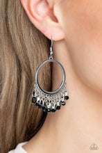 Load image into Gallery viewer, Fringe Fanfare Black Earrings