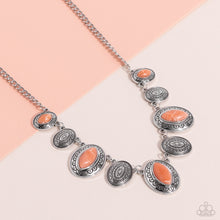 Load image into Gallery viewer, Textured Trailblazer Orange Necklace