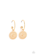 Load image into Gallery viewer, Mandala Maiden Gold Mini Hoops