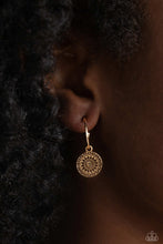 Load image into Gallery viewer, Mandala Maiden Gold Mini Hoops