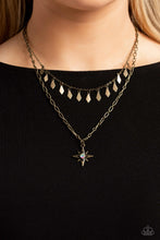 Load image into Gallery viewer, The Second Star To The LIGHT Brass Necklace