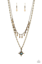 Load image into Gallery viewer, The Second Star To The LIGHT Brass Necklace