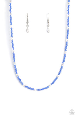 Beaded Blitz Blue Necklace