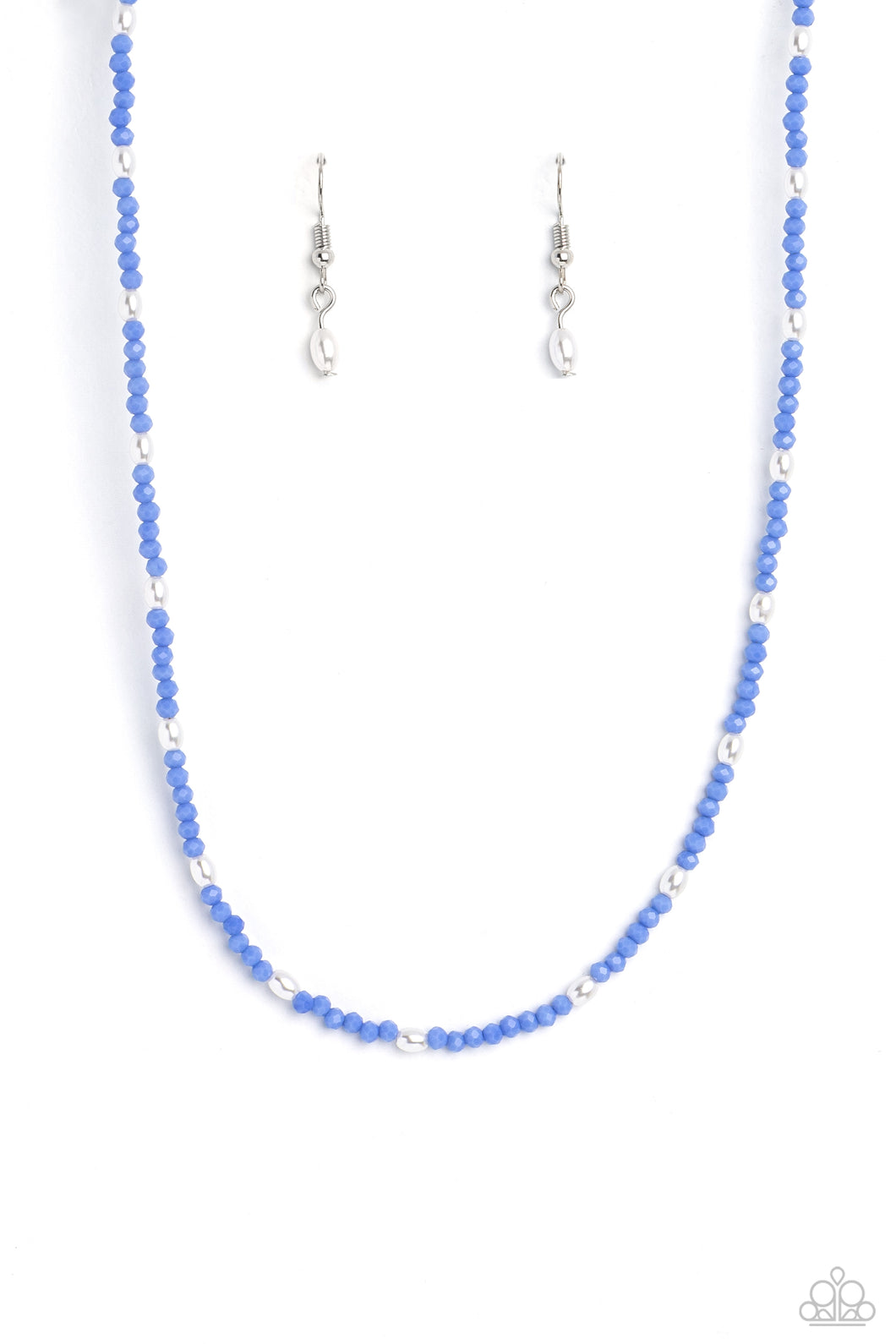 Beaded Blitz Blue Necklace