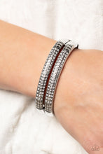 Load image into Gallery viewer, STACKED Up White Hinged Bracelet
