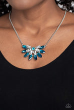 Load image into Gallery viewer, Frosted Florescence Blue Necklace