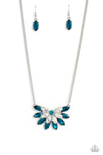 Load image into Gallery viewer, Frosted Florescence Blue Necklace