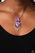 Load image into Gallery viewer, Under the FRINGE Purple Necklace