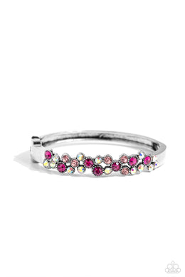 Big City Bling Pink Hinged Bracelet