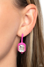 Load image into Gallery viewer, Call Me TRENDY Pink Hoop Earrings