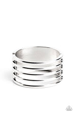 Load image into Gallery viewer, Wayward Warrior Silver Hinged Bracelet