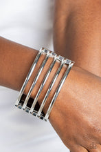 Load image into Gallery viewer, Wayward Warrior Silver Hinged Bracelet