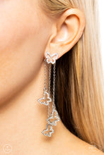 Load image into Gallery viewer, Boisterous Butterfly Silver Jacket Earrings