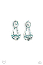 Load image into Gallery viewer, Casablanca Chandeliers Blue Clip On Earrings