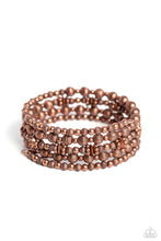 Load image into Gallery viewer, Striped Stack Copper Coil Bracelet