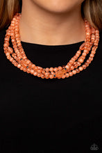 Load image into Gallery viewer, Layered Lass Orange Necklace