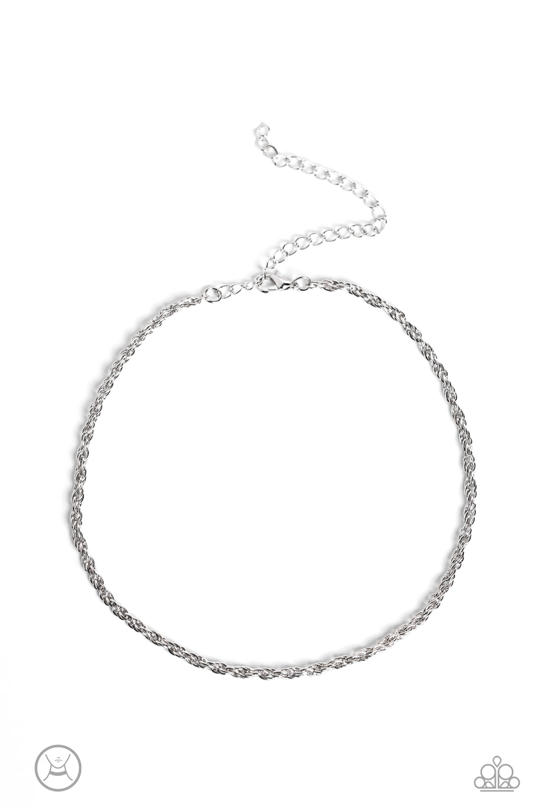 Glimmer of ROPE Silver Choker