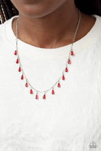 Load image into Gallery viewer, Drop-Dead Dance Red Necklace