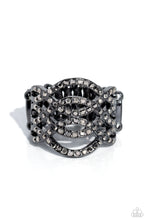 Load image into Gallery viewer, Interlocked Impression Black Ring