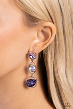 Load image into Gallery viewer, Dimensional Dance Purple Earrings