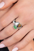 Load image into Gallery viewer, Geometry Test Brown Skinny Band Ring