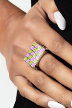 Load image into Gallery viewer, Checkerboard Craze Green Ring
