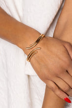 Load image into Gallery viewer, Elven Elegance Gold Hinged Bracelet