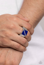 Load image into Gallery viewer, Diagonally Dominant Blue Men’s Ring
