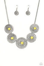 Load image into Gallery viewer, Chrysanthemum Craze Yellow Necklace
