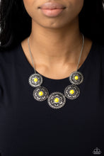 Load image into Gallery viewer, Chrysanthemum Craze Yellow Necklace