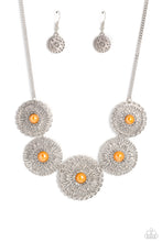 Load image into Gallery viewer, Chrysanthemum Craze Orange Necklace