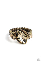 Load image into Gallery viewer, Tilted Triplets Brass Skinny Band Ring