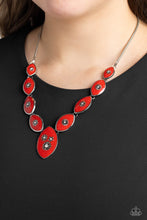 Load image into Gallery viewer, Pressed Flowers Red Necklace