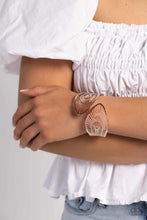 Load image into Gallery viewer, Palatial Palms Rose Gold Hinged Bracelet